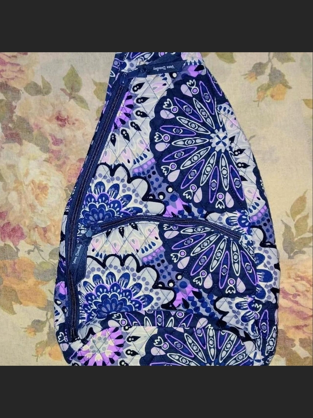 Vera Bradley Essential Sling Backpack - Sketched Medallion Blue/Purple